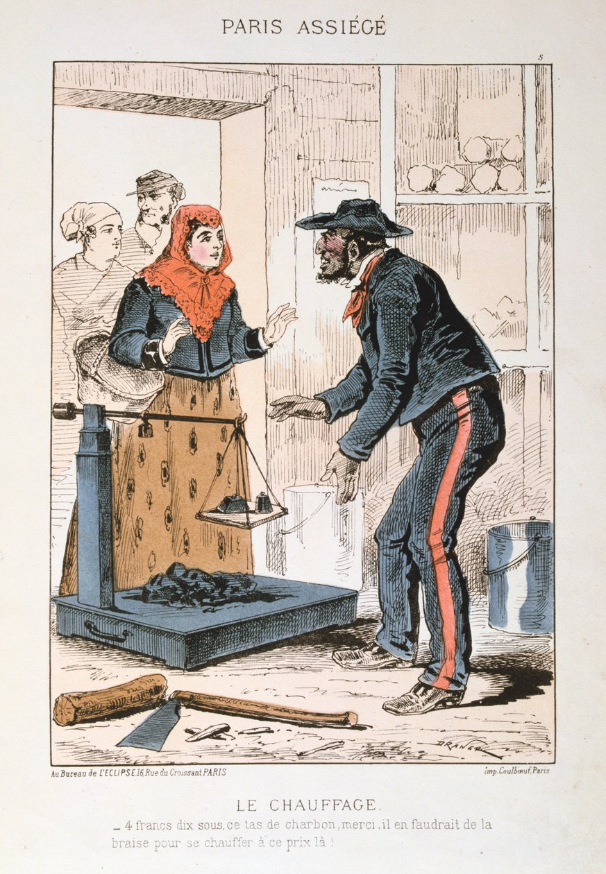 Lämmitys, Pariisin piiritys, 1870-1871 tekijältä Unbekannt