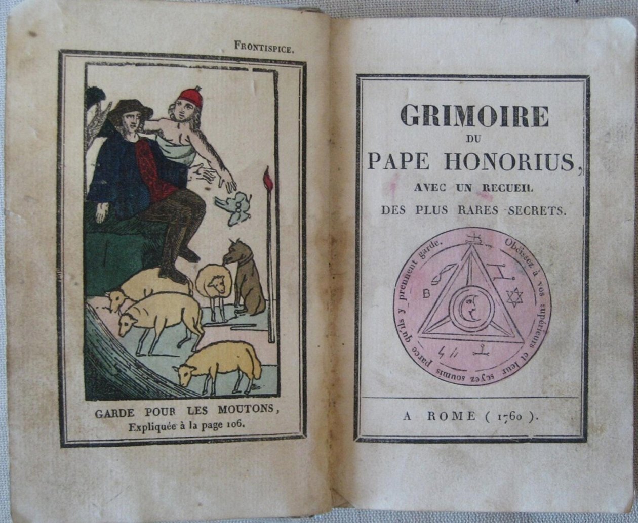 Paavi Honoriuksen grimoire, 1760 tekijältä Unbekannt
