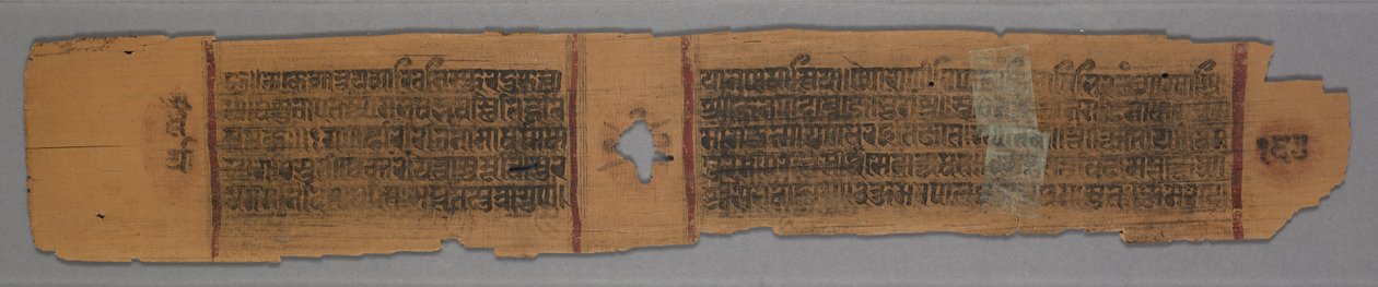Lehti jainin käsikirjoituksesta: Kalakacharyan tarina: Nunnat opettavat naisia verso, 1278. tekijältä Unbekannt