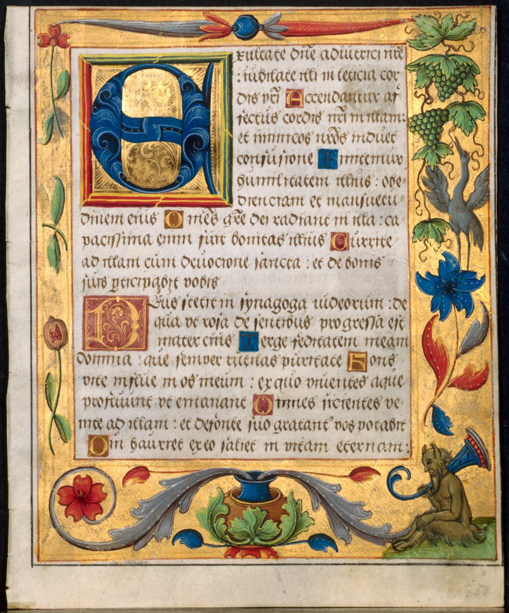 Lehti psalterista ja rukouskirjasta, n. 1524. tekijältä Unbekannt