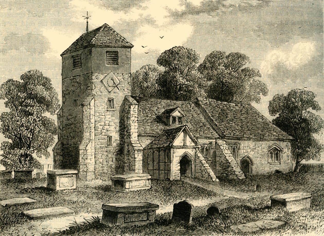 Leen kirkko vuonna 1795, n. 1878. tekijältä Unbekannt