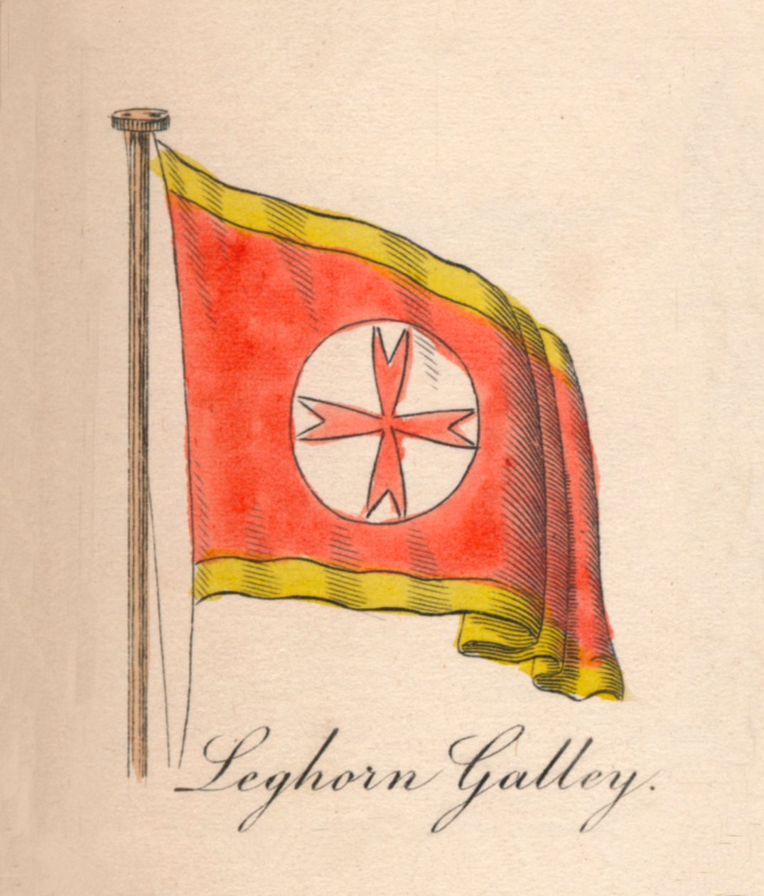 Leghorn Galley, 1838 tekijältä Unbekannt