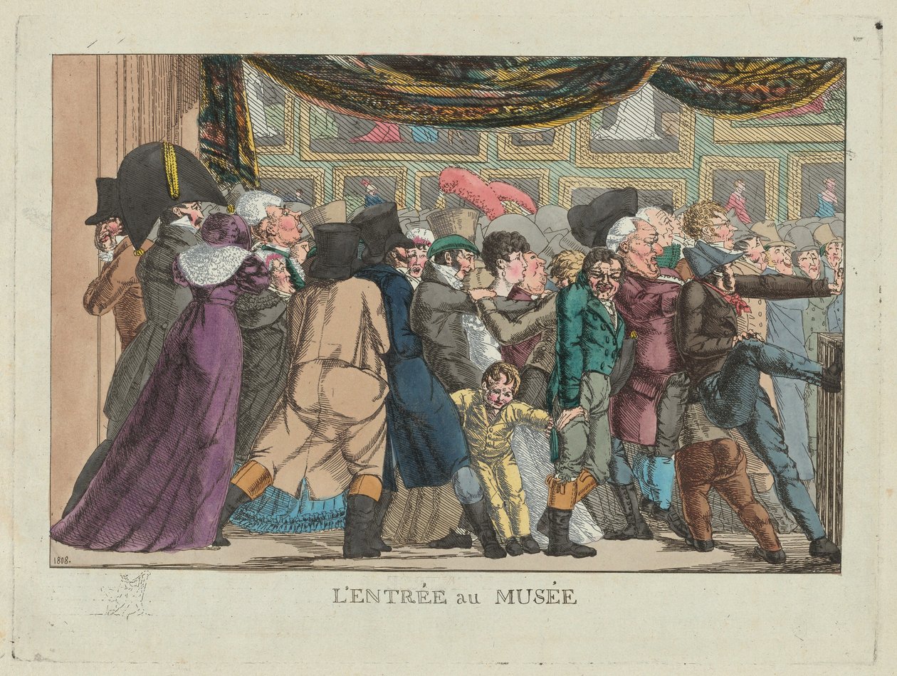 Sisäänkäynti museoon Museon sisäänkäynti, 1808. tekijältä Unbekannt