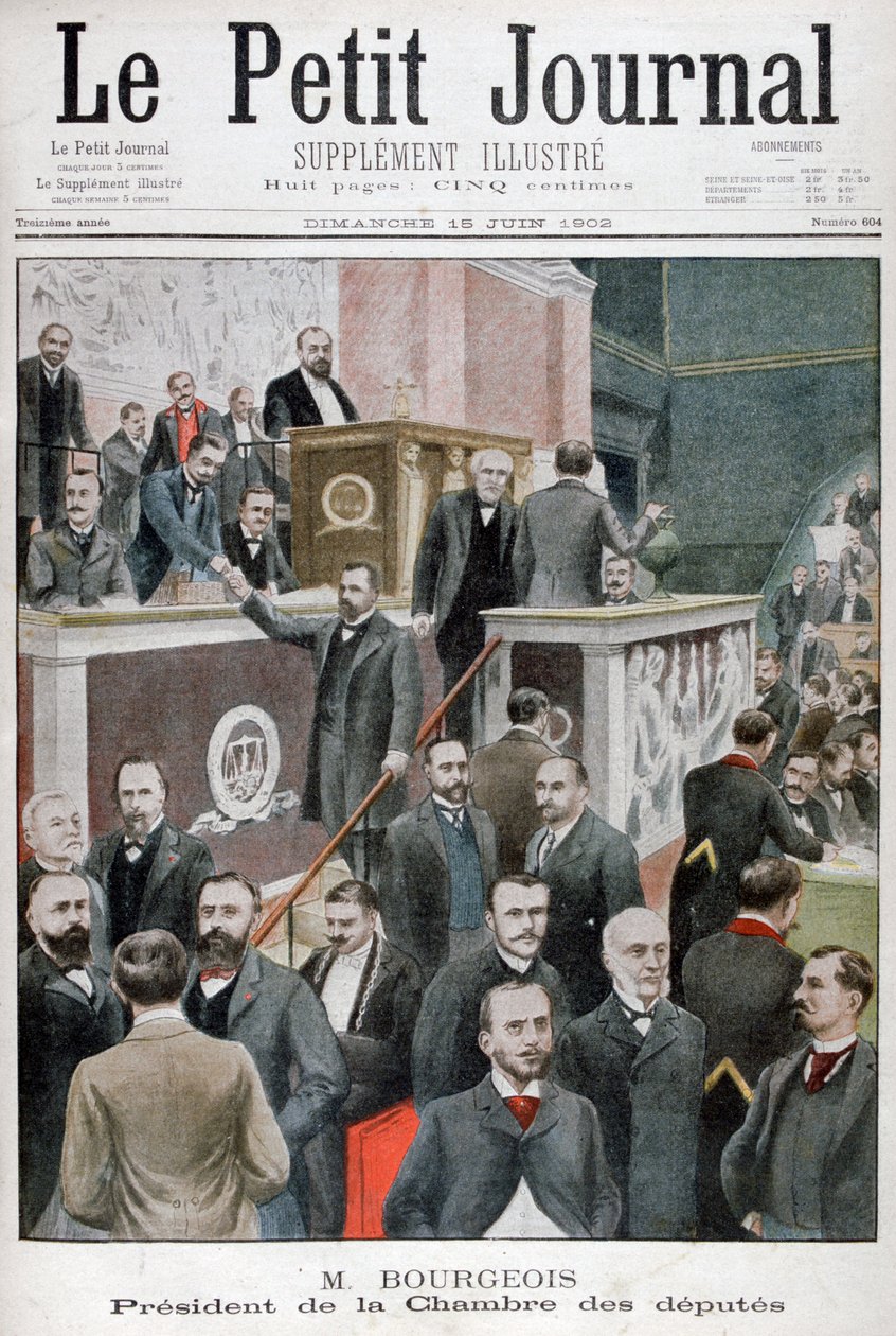 Leon Bourgeois, edustajainhuoneen puheenjohtaja, 1902 tekijältä Unbekannt