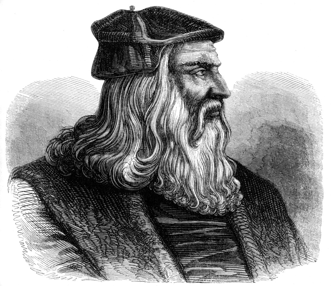 Leonardo da Vinci 1452-1519, 1500-luku 1849 tekijältä Unbekannt