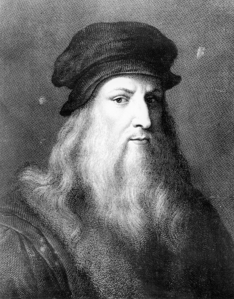 Leonardo da Vinci, italialainen taiteilija, insinööri, tiedemies ja keksijä, 1864 tekijältä Unbekannt