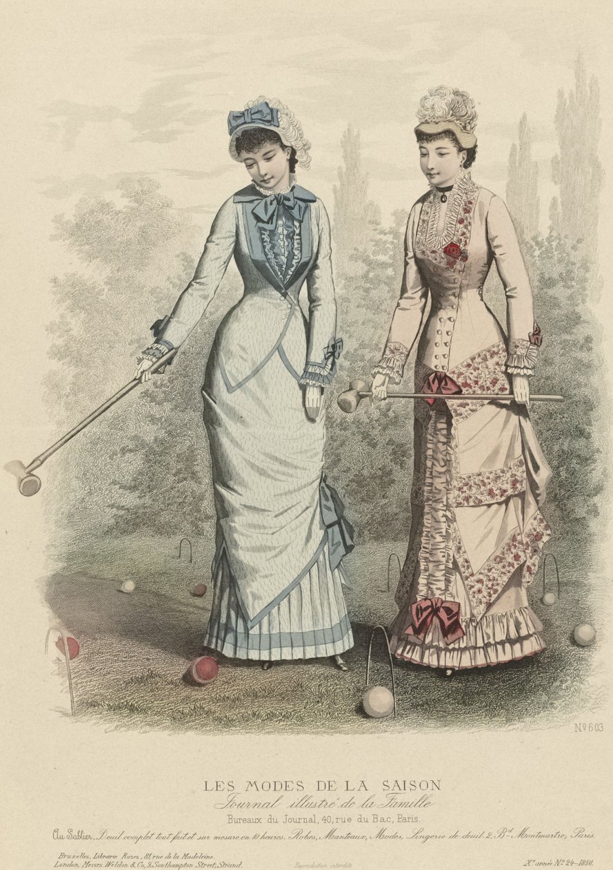 The Fashions of the Season, kuvitettu perhelehti, 1880. tekijältä Unbekannt