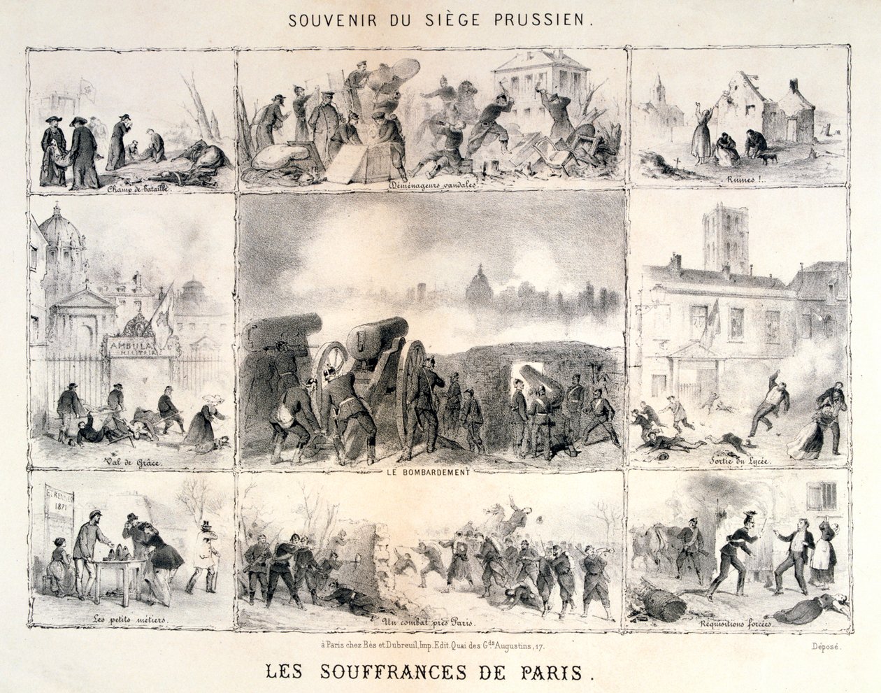 Pariisin kärsimykset, 1870-1871 tekijältä Unbekannt