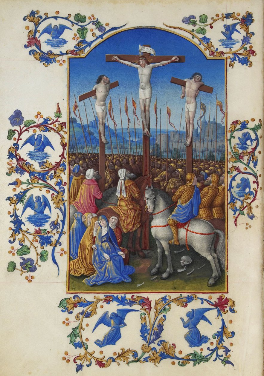 Les Très Riches Heures du Duc de Berry, Folio 152v - Ristiinnaulitseminen tekijältä Unbekannt