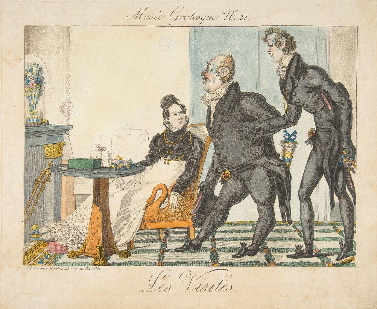 Vierailut, Musée Grotesque, nro 21, 1800-luvun alku. tekijältä Unbekannt