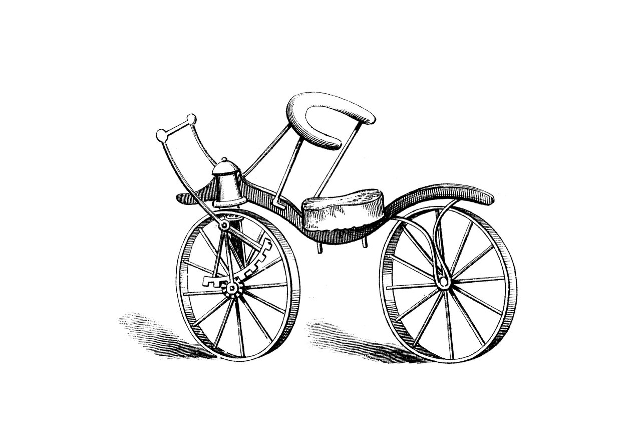 Lewis Gompertzin parannus Baron von Draiss -pyörään, 1821 tekijältä Unbekannt