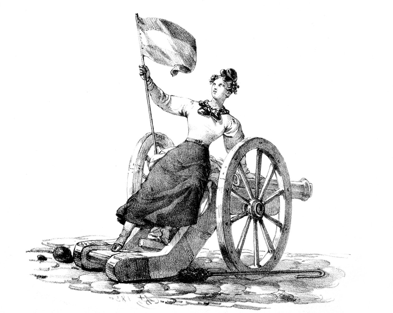 Liberty, vallankumous 27.-29.7.1830, Pariisi tekijältä Unbekannt