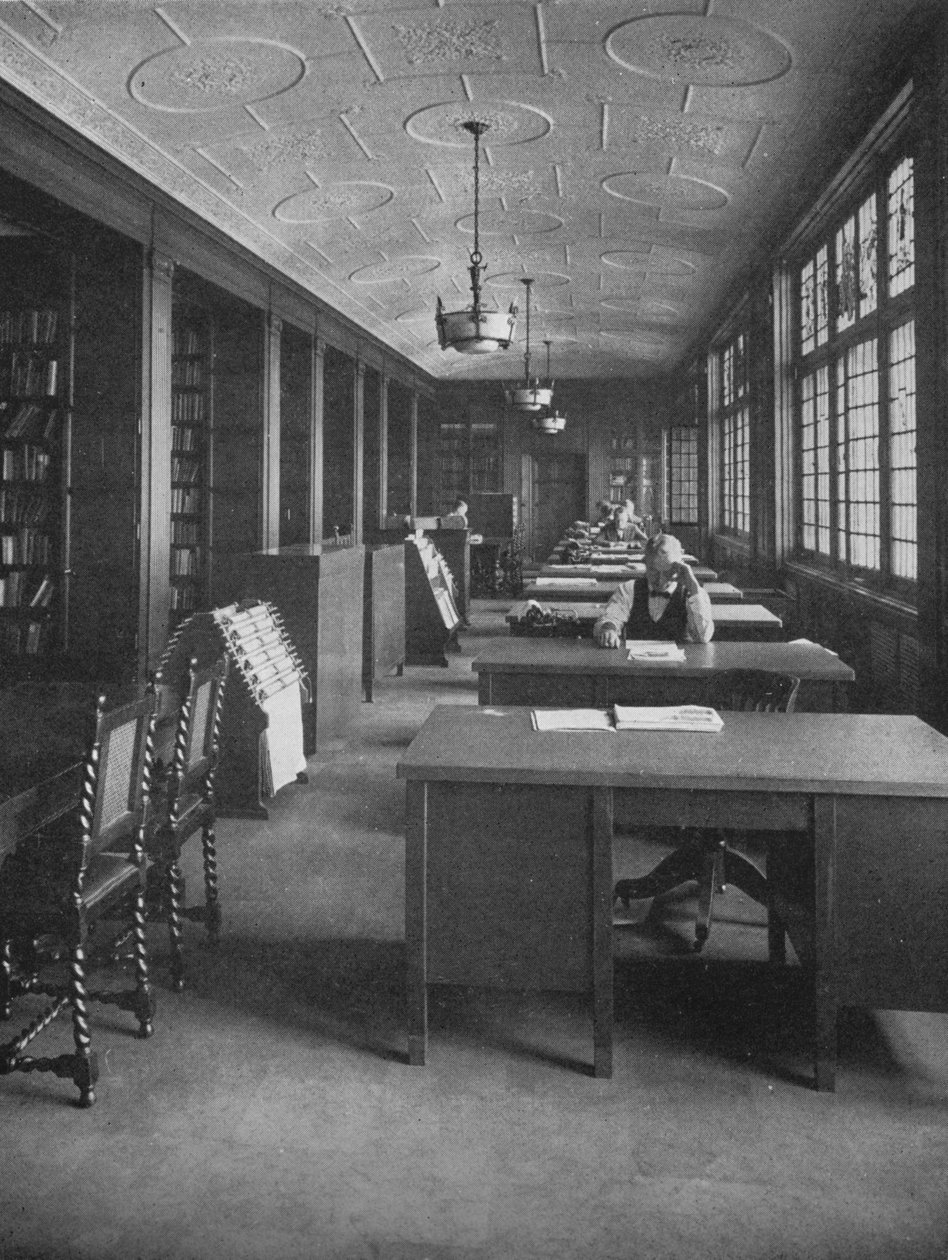 Kirjasto ja toimitushuone, The Evening News Building, Detroit, Michigan, 1924 tekijältä Unbekannt