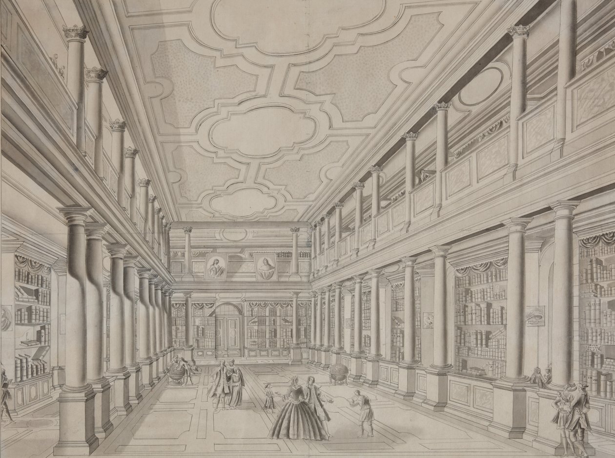 Tiedeakatemian kirjasto Kunstkammerissa, 1800-luvun alku tekijältä Unbekannt