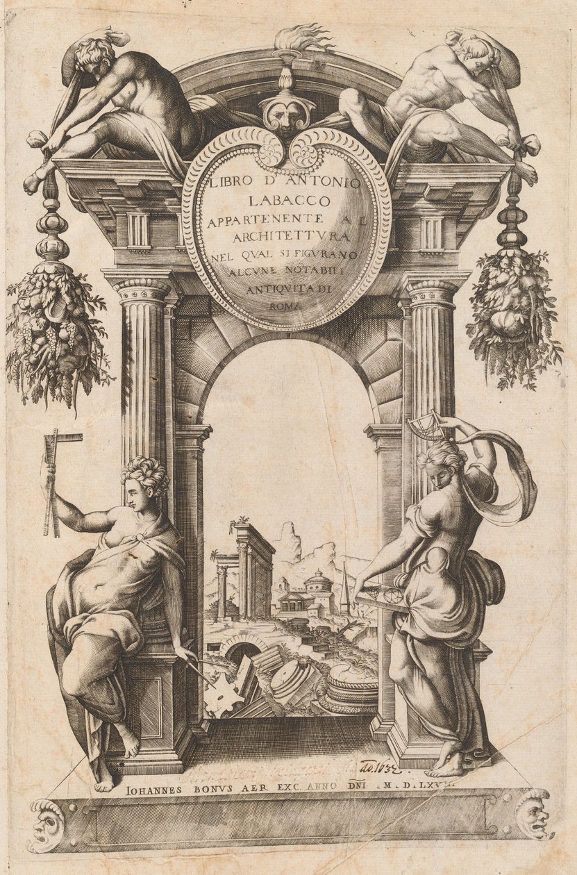 Arkkitehtuuriin kuuluva kirja [Title Page], 1568. tekijältä Unbekannt