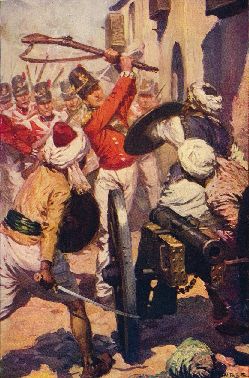 Luutnantti Pattinson Karyguamin läsnäollessa, 1818 c1912 tekijältä Unbekannt