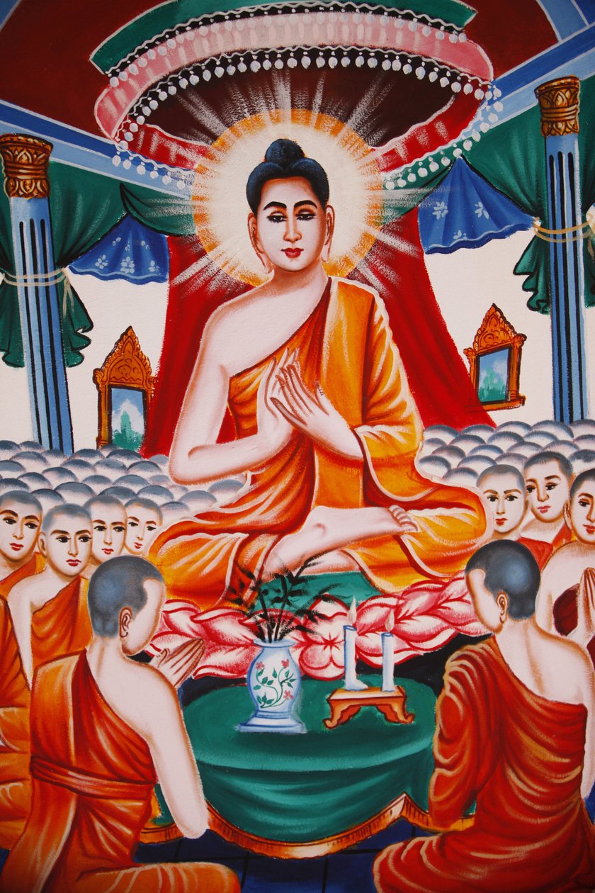 Buddhan elämä Arahants-konventtia ohjaamassa, Siem Reap, Kambodža tekijältä Unbekannt