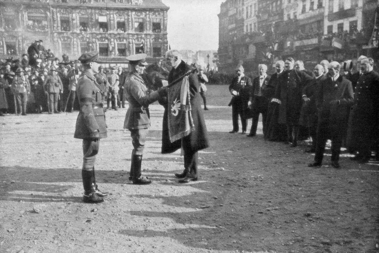 Britannian 5. armeija vapauttaa Lillen, Ranska, 17. lokakuuta 1918 tekijältä Unbekannt