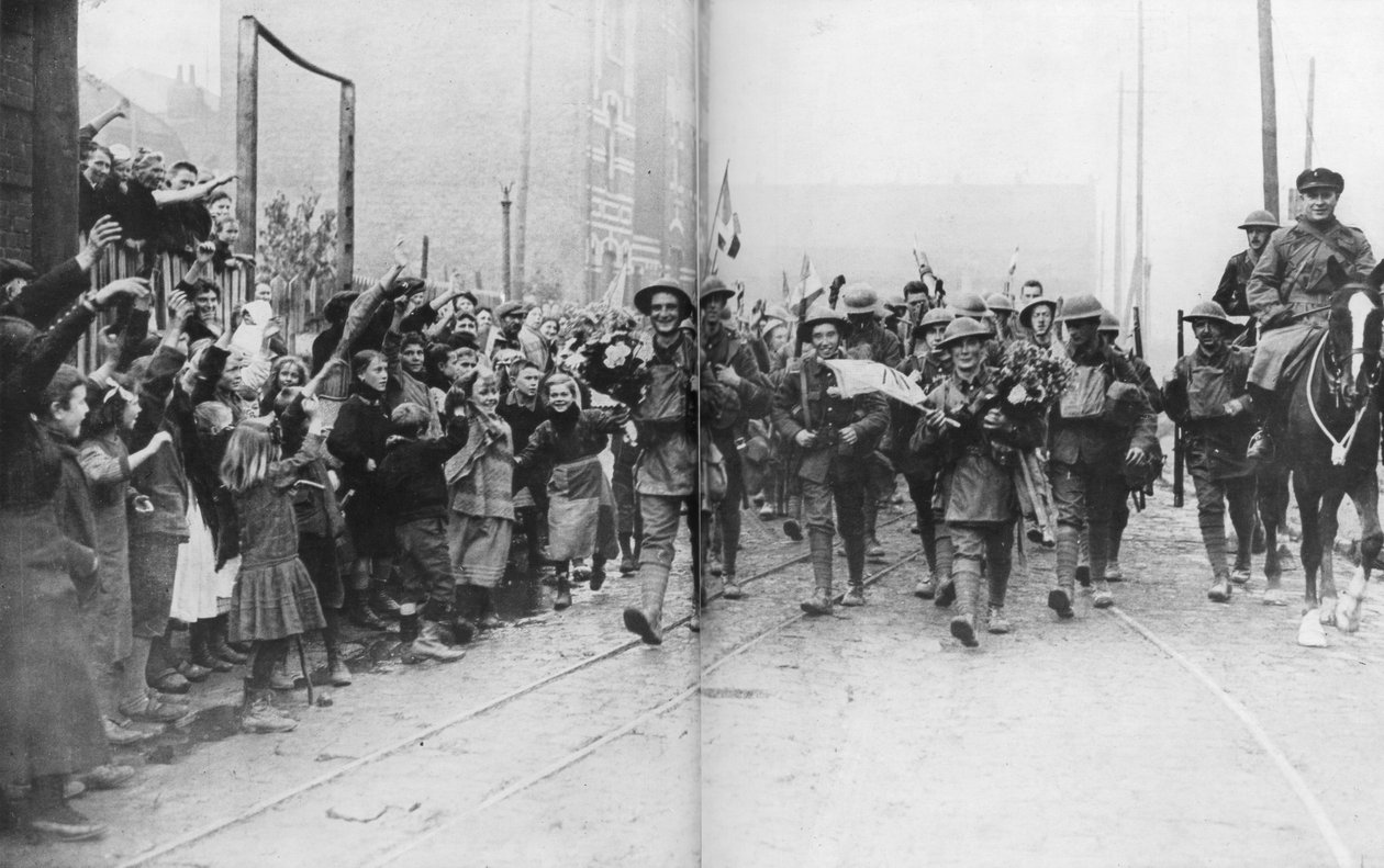 Britit vapauttavat Lillen Ranskassa 17. lokakuuta 1918 tekijältä Unbekannt