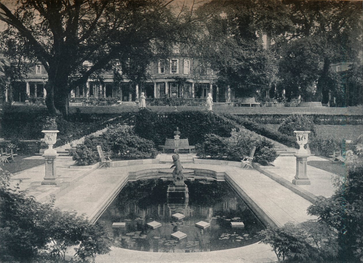 Lily Basin ja West Front, The Hill, Hampstead Heath, c1900 tekijältä Unbekannt