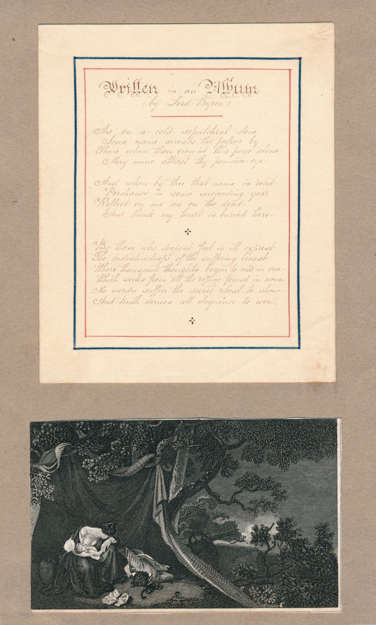 Albumiin kirjoitetut rivit, Malta, c1812. tekijältä Unbekannt