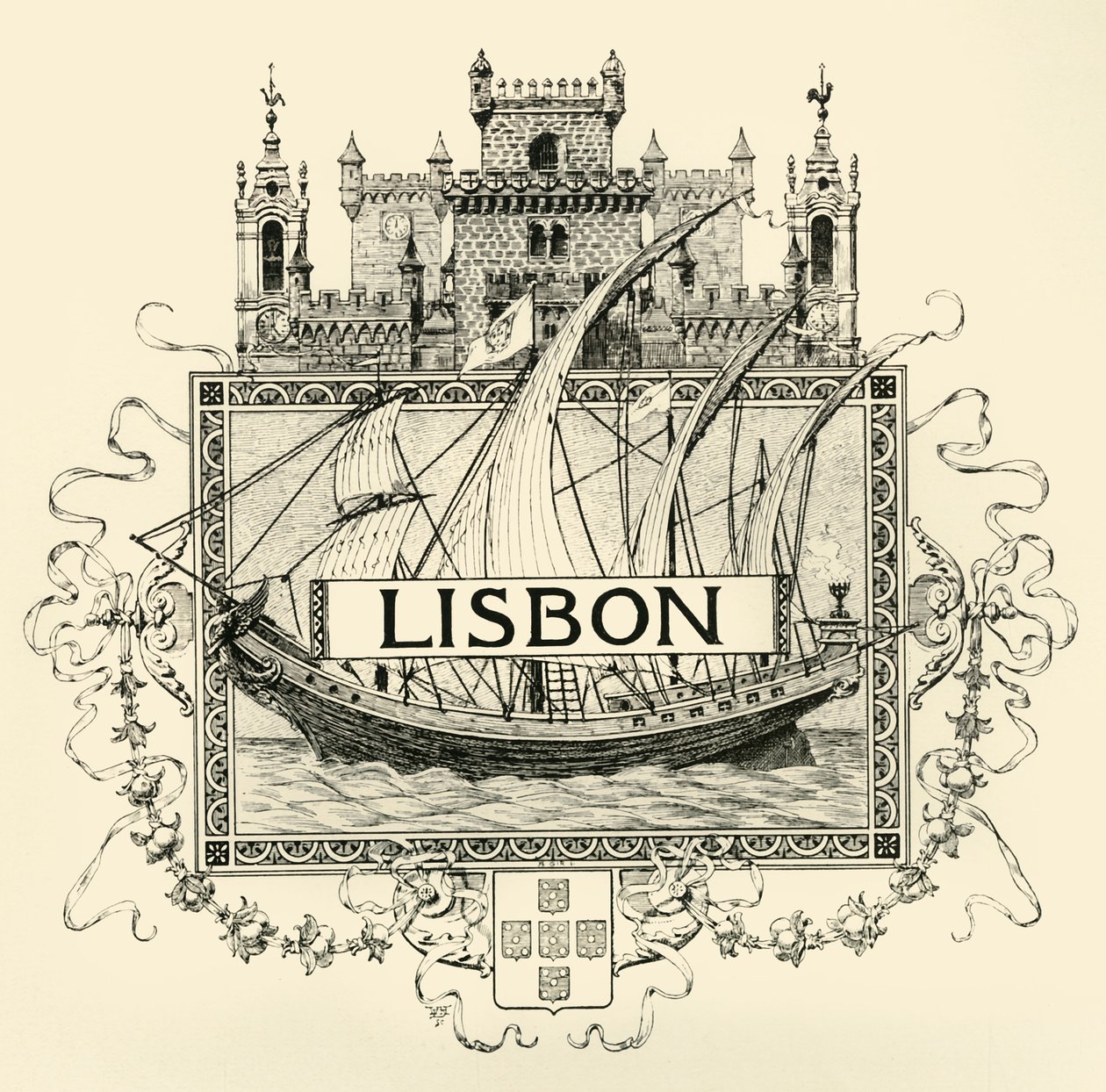 Lissabon, 1800-luvun loppu - 1900-luvun alku. tekijältä Unbekannt
