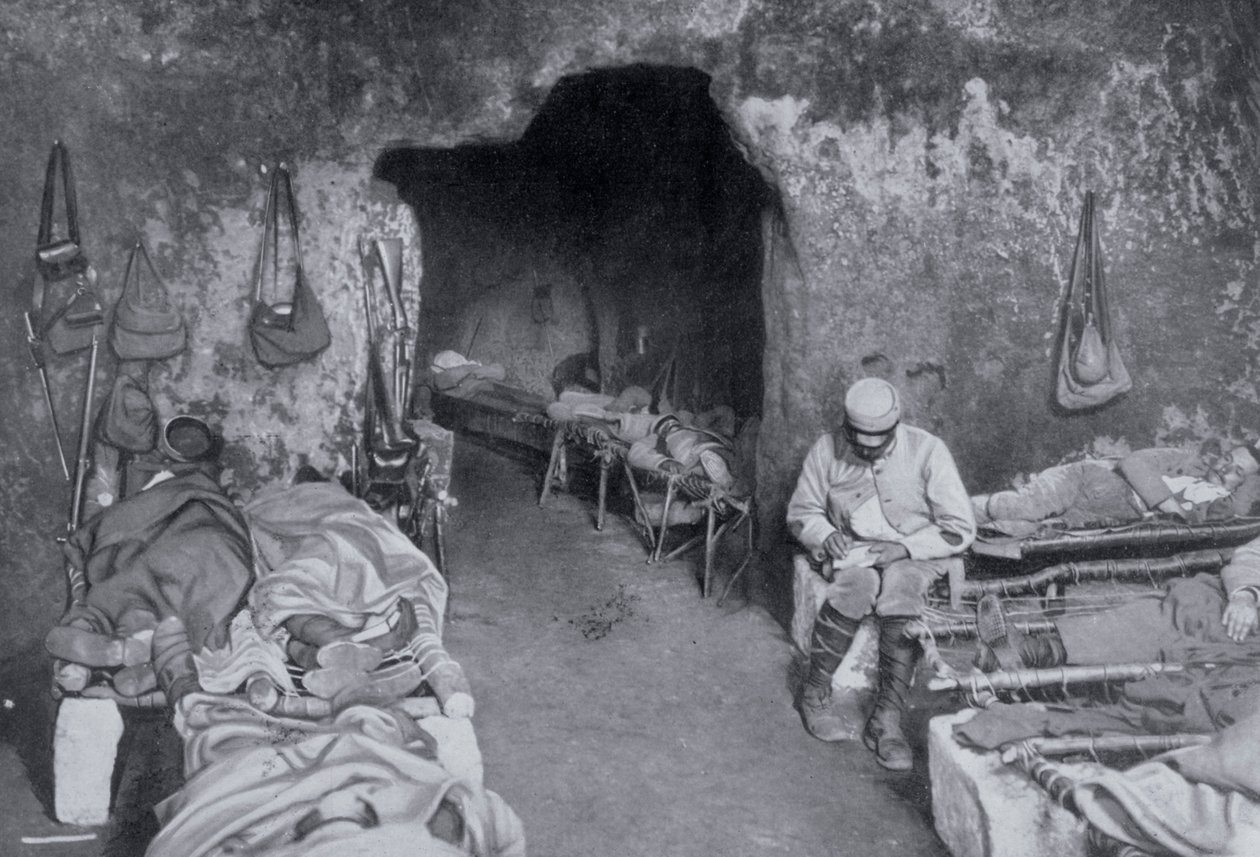 Asuintilat ranskalaisessa luolassa, ensimmäinen maailmansota, 1915 tekijältä Unbekannt