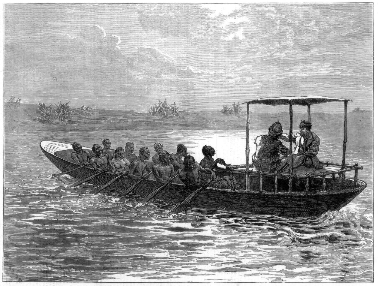 Livingstone ja Stanley matkalla Ujijista Rusizi-joelle, 1871 tekijältä Unbekannt