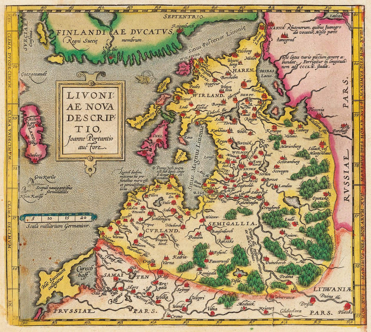 Liivinmaan kartta, Nova Liivinmaan kuvaus, 1573-1578 tekijältä Unbekannt