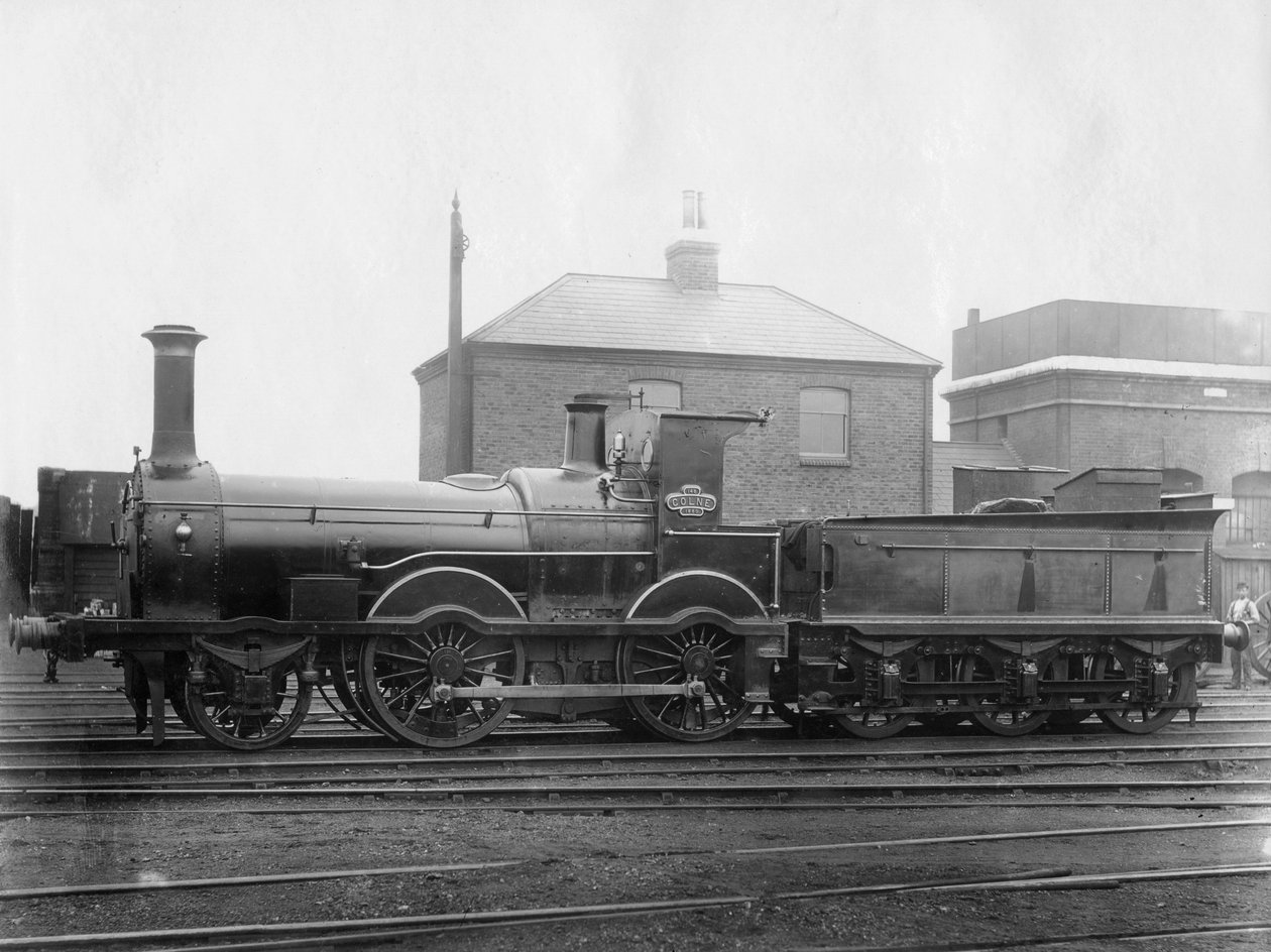 London & South Western Railway LSWR Locomotive No 148, Colne tarjouksensa kanssa, c1880 tekijältä Unbekannt