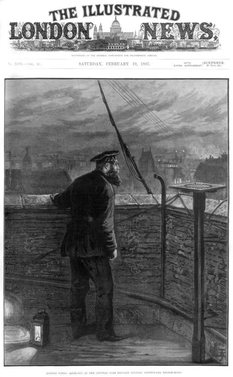 Lontoon tulipalot, 1887 tekijältä Unbekannt