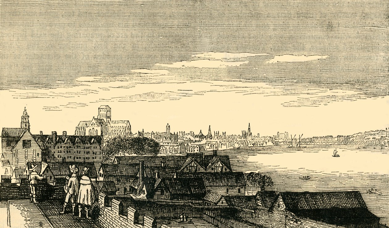 Lontoo, Arundel Housen huipulta, 1600-luku, 1881. tekijältä Unbekannt