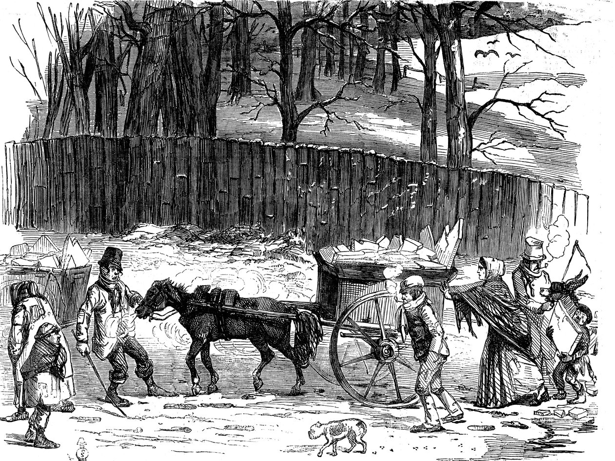 Lontoon jääkärryt, 1850 tekijältä Unbekannt