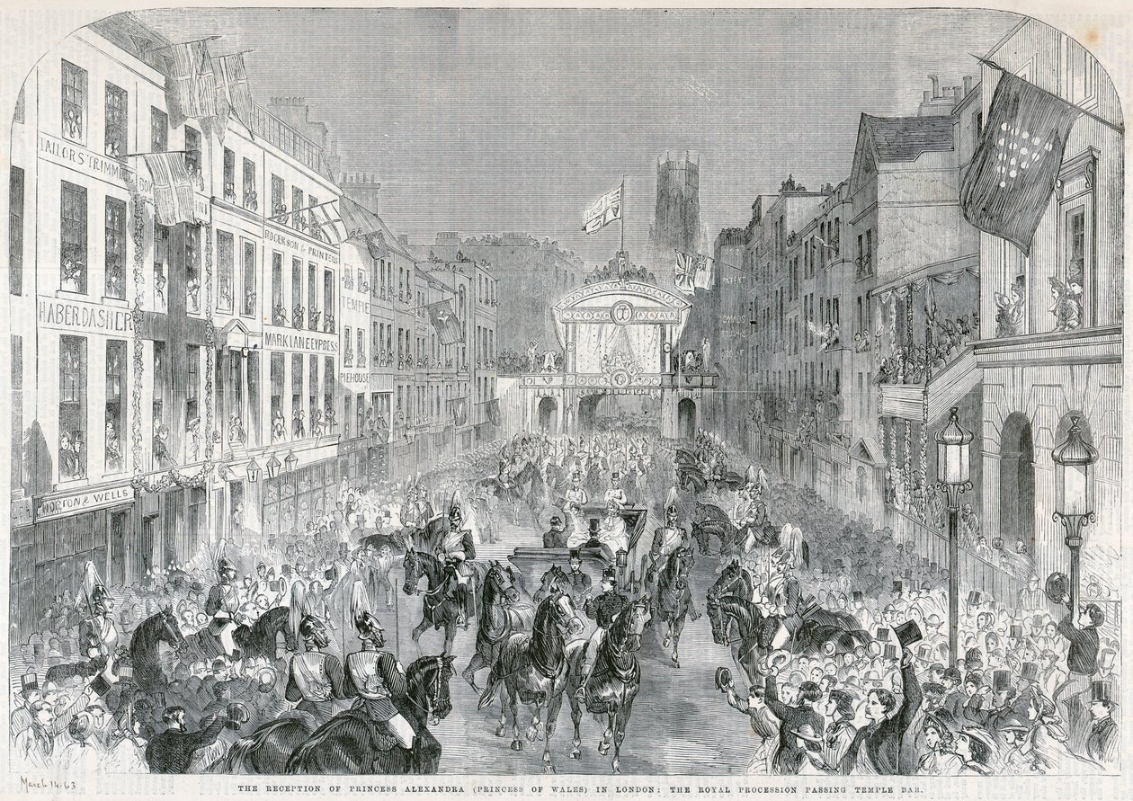 Lontoon tervetuloa prinsessa Alexandralle, 1863 tekijältä Unbekannt