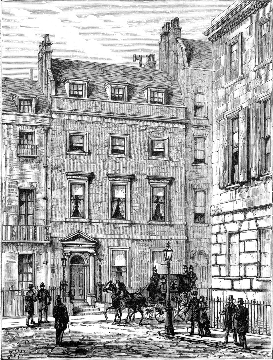 Lord Beaconsfieldsin talo, 19, Curzon Street, Mayfair, Lontoo, 1900 tekijältä Unbekannt