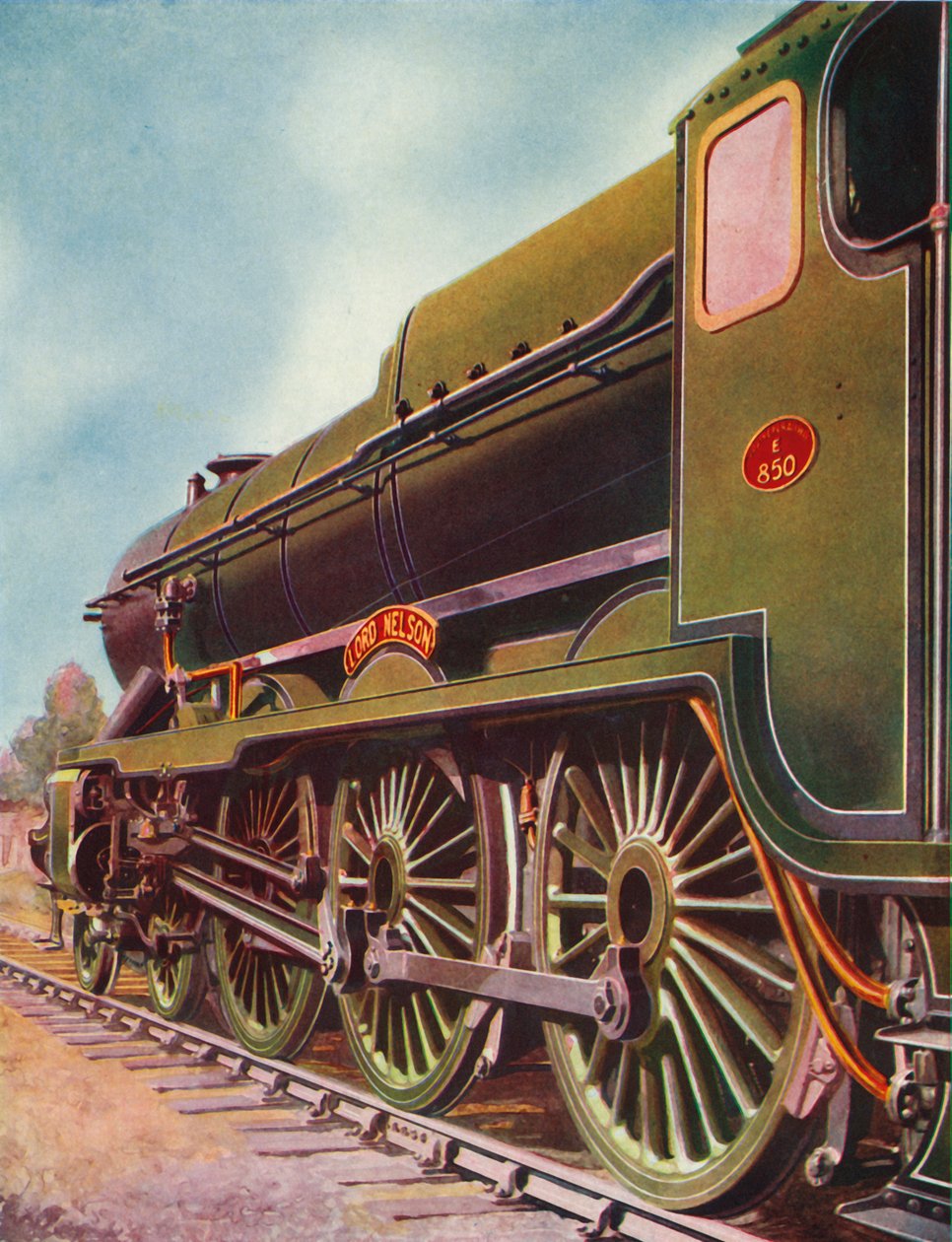 Lord Nelson, yksi tehokkaimmista Southern Railwayn omistamista vetureista, 1935-36. tekijältä Unbekannt