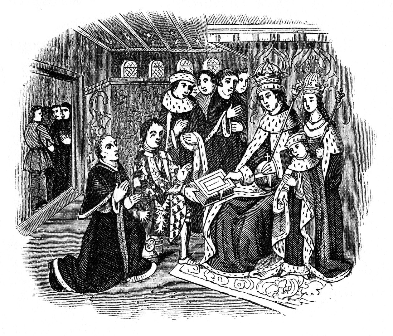Lord Rivers ja Caxton ennen Edward IV:tä, 1400-luku, 1910 tekijältä Unbekannt