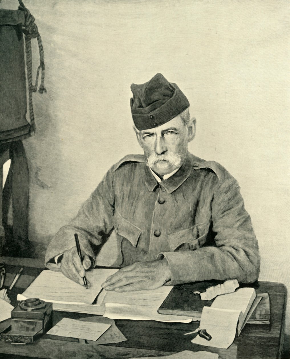 Lord Roberts kirjoittamassa telttaan, c1900, 1901. tekijältä Unbekannt