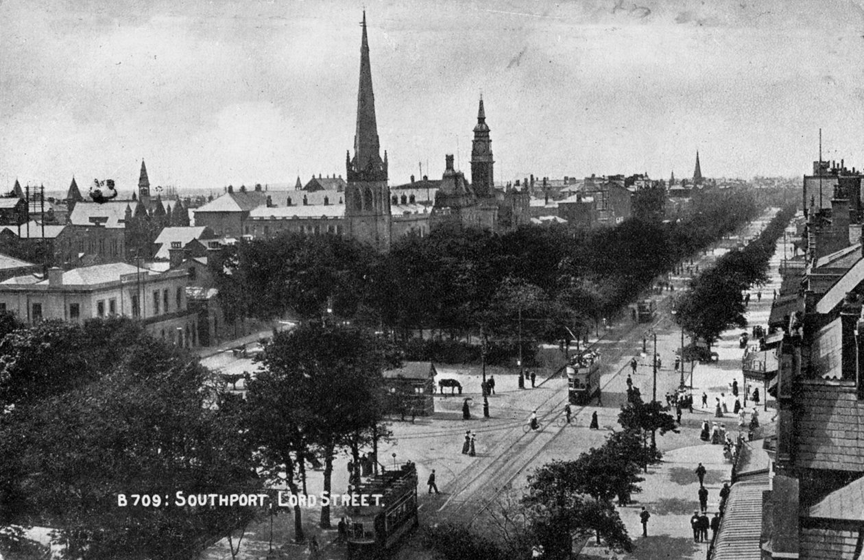 Lord Street, Southport, Lancashire, 1900-luku tekijältä Unbekannt