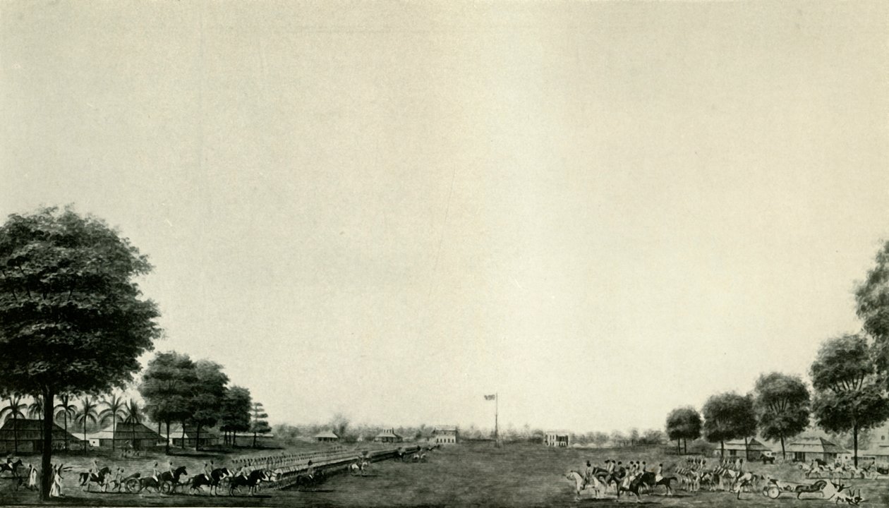 Lord Wellesley tarkastelee henkivartijaa Ballygungessa, c1770, c19250. tekijältä Unbekannt