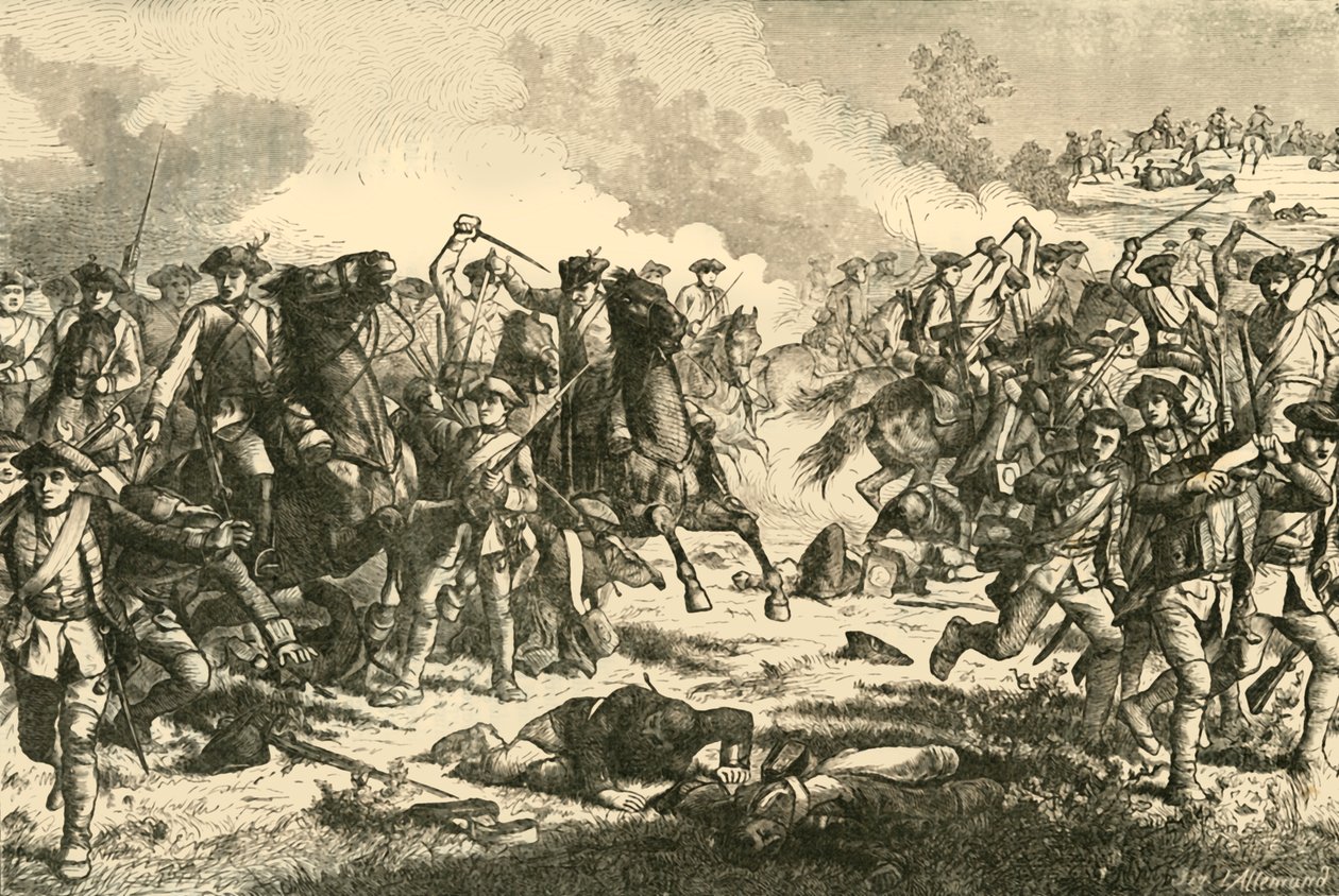 Loudons Cavalry Charge Kunersdorfissa, 1759, 1890. tekijältä Unbekannt