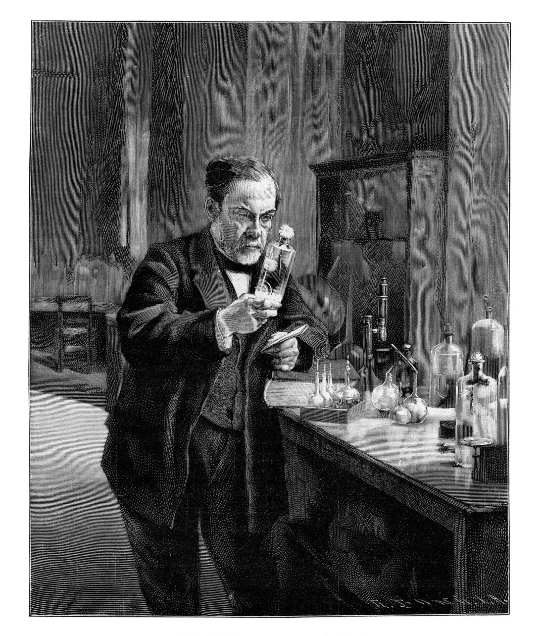 Louis Pasteur, 1800-luvun ranskalainen mikrobiologi ja kemisti, 1900 tekijältä Unbekannt