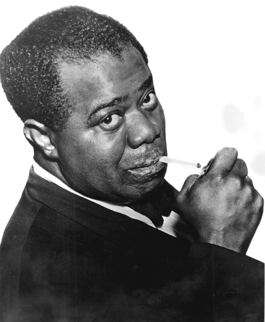 Louis Satchmo Armstrong c1898-1971, yhdysvaltalainen jazztrumpetisti ja laulaja tekijältä Unbekannt