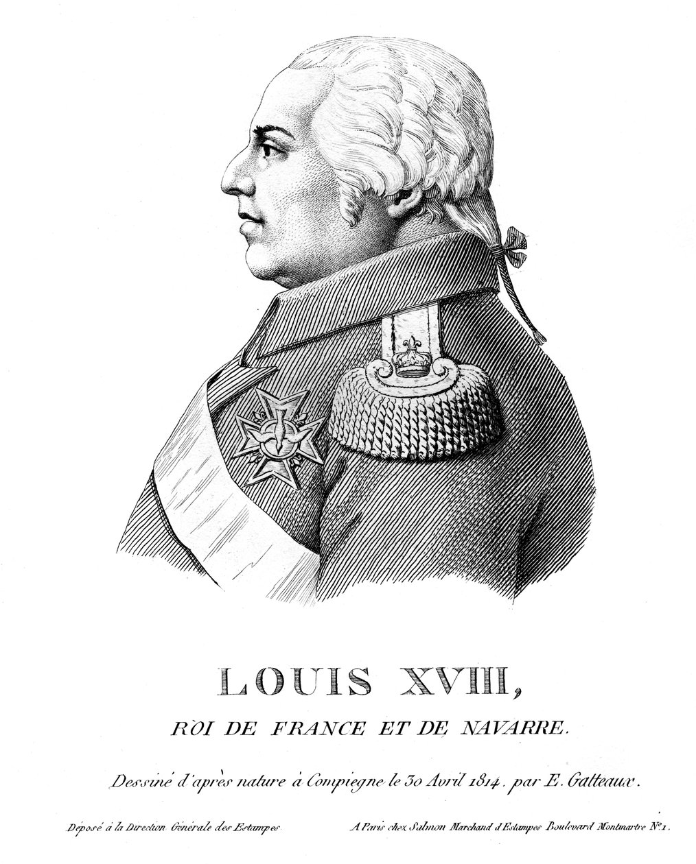 Ludvig XVIII, Ranskan kuningas, 1814 tekijältä Unbekannt
