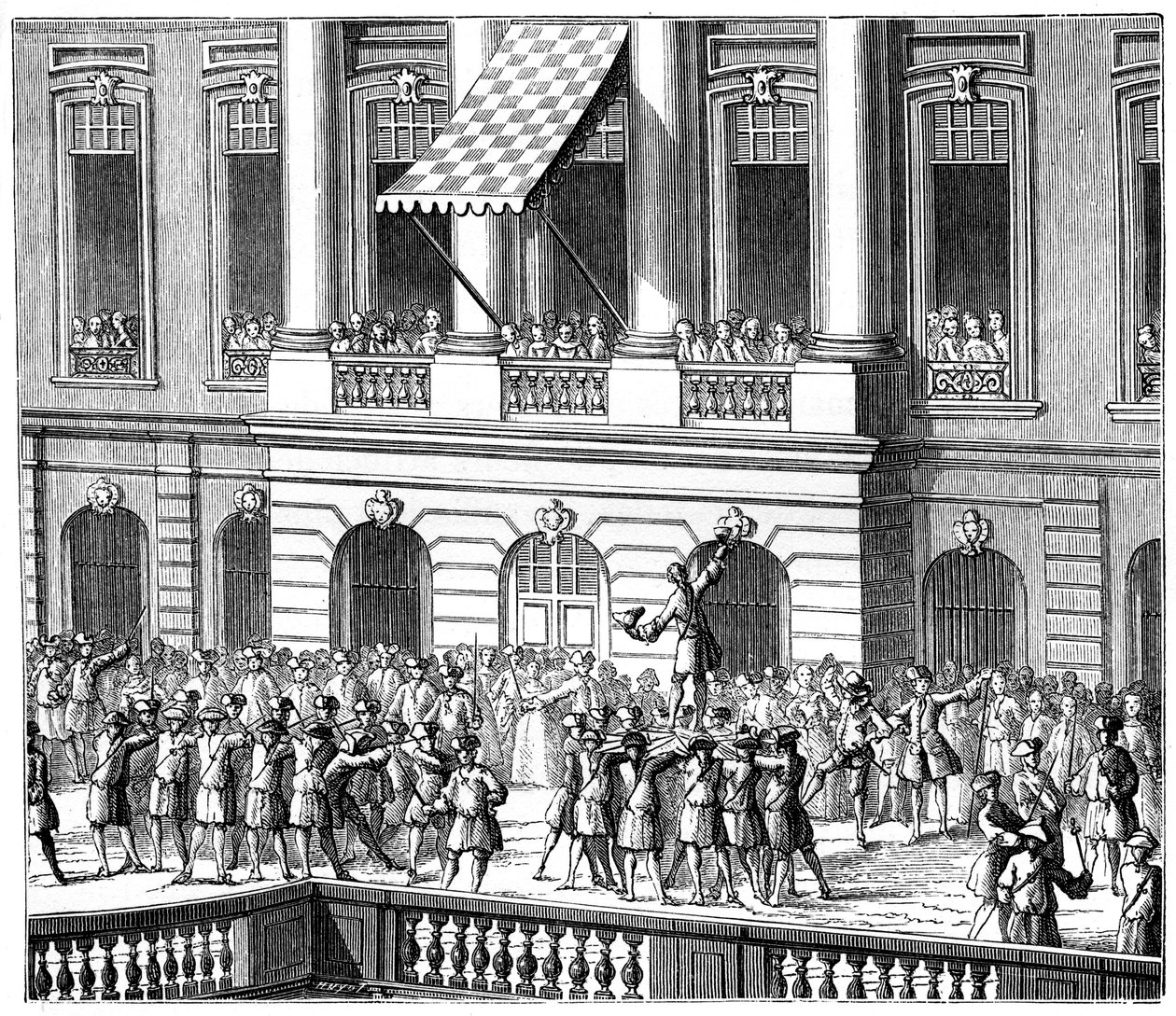 Ludvig XV Strasbourgissa, 1744, 1885 tekijältä Unbekannt