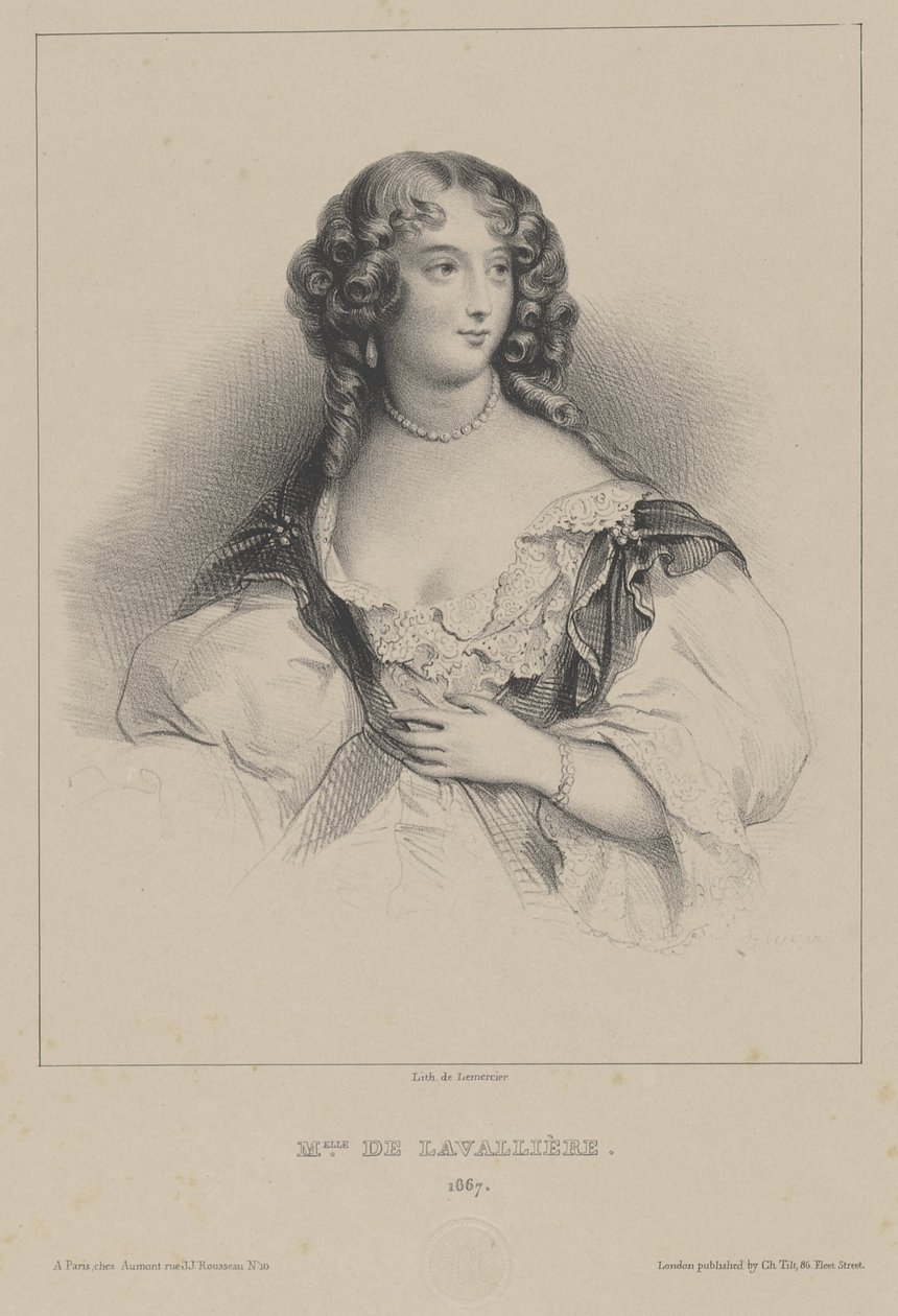 Louise de La Baume Le Blanc, La Vallièren herttuatar 1644-1710, noin 1820. tekijältä Unbekannt