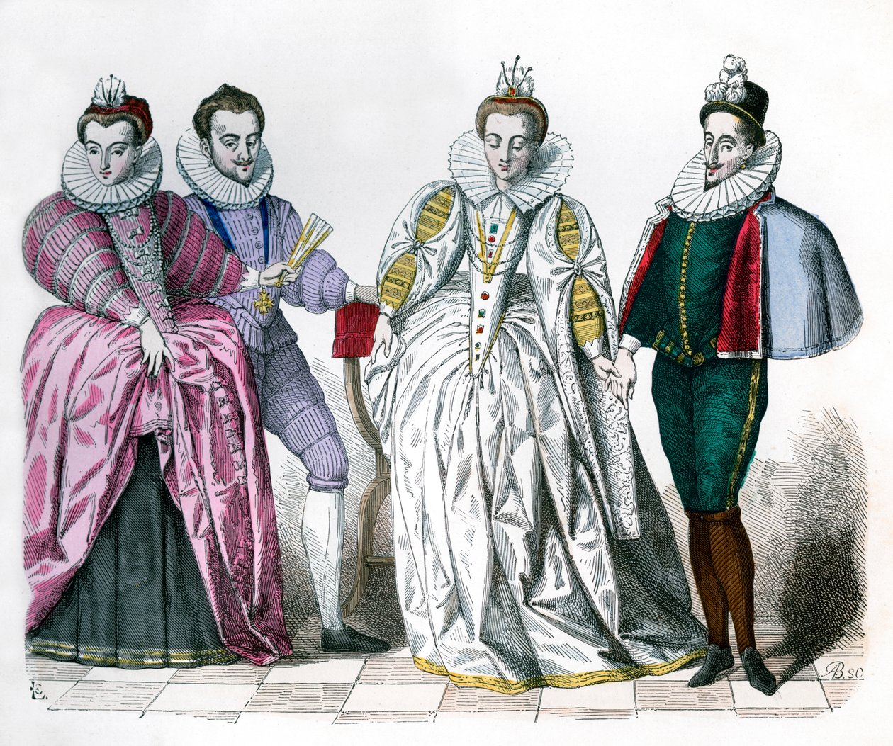 Louise of Lorraine, Guisen herttua, Marguerite de Vaudemont ja Anne de Joyeuse, 1581 1882-1884 tekijältä Unbekannt