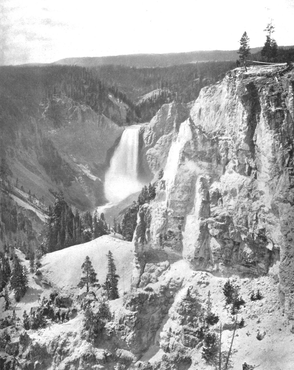 Lower Falls of the Yellowstone, Wyoming, USA, 1900. tekijältä Unbekannt