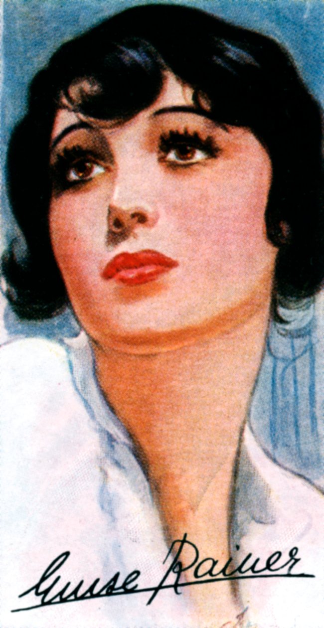 Luise Rainer, 1910-, kahdesti Oscar-palkittu elokuvanäyttelijä, 1900-luku tekijältä Unbekannt