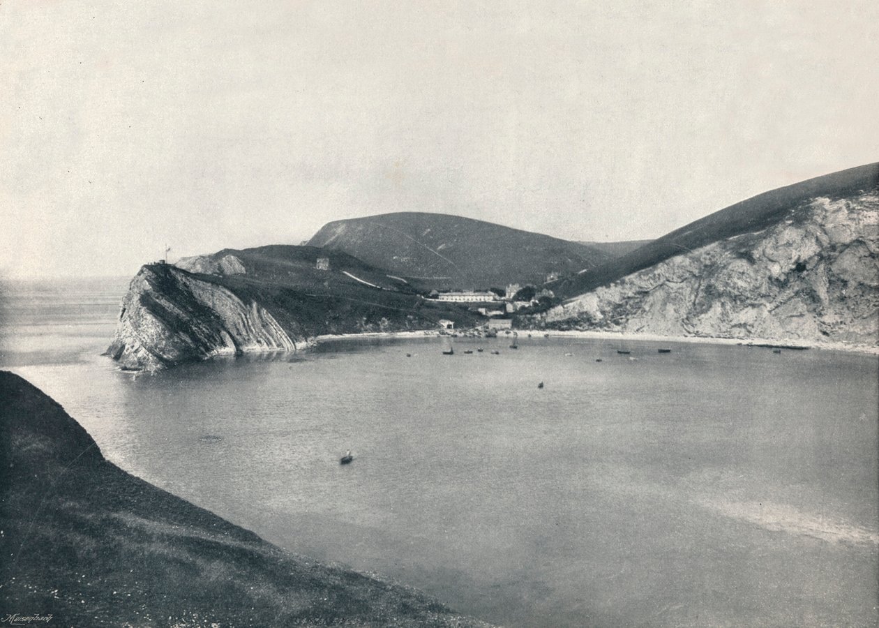 Lulworth - Lulworth Cove ja Village, 1895 tekijältä Unbekannt